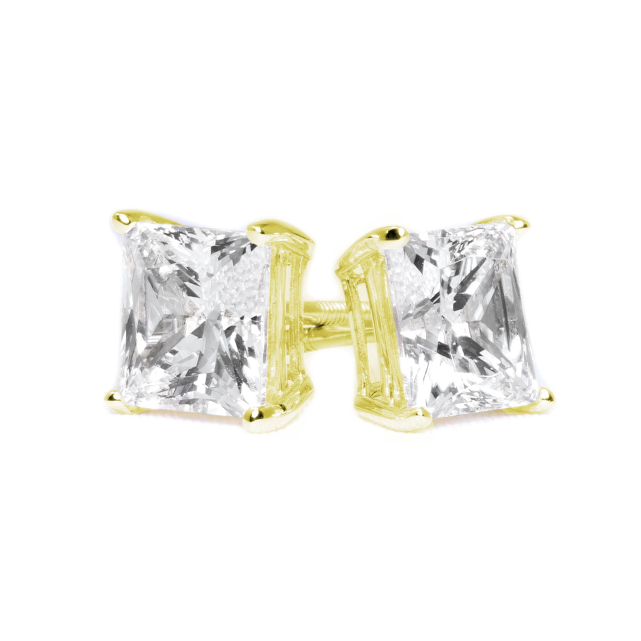 Dazzling Antique Diamonds in 18k Gold Stud Earrings – Gem Set Love
