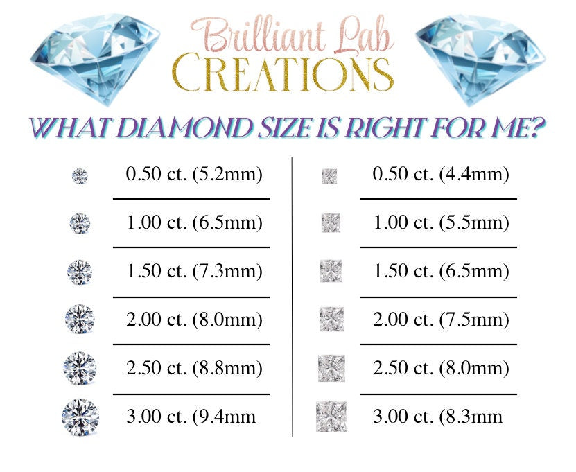 Diamond Size Chart: Your Guide To Carats And Size | VRAI