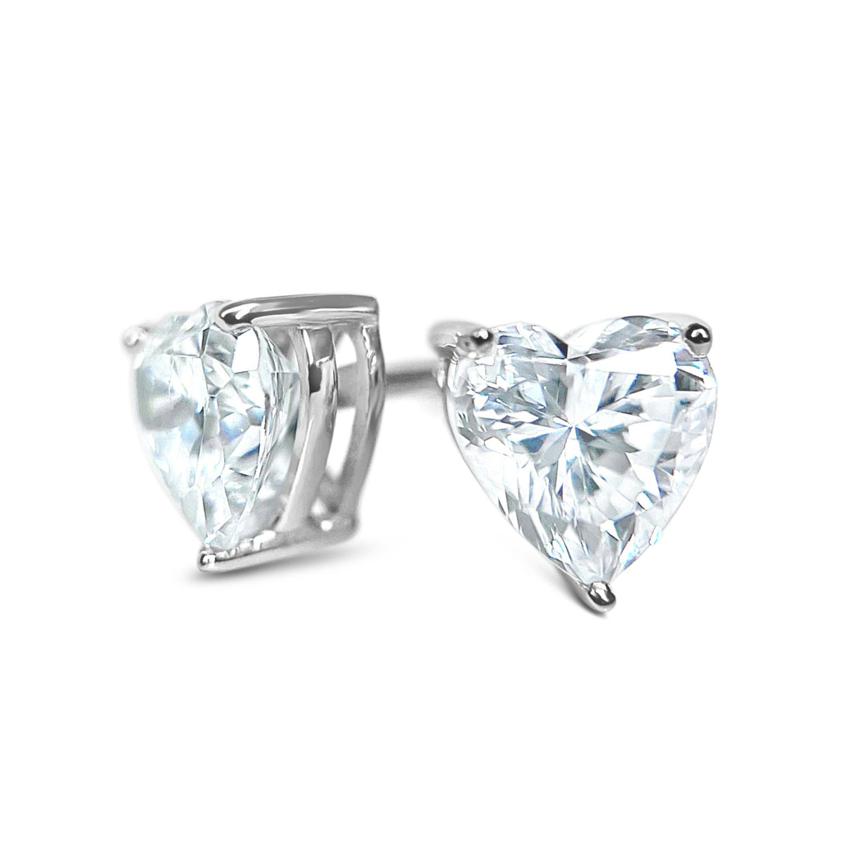 2CT REAL Diamond Earrings 18k White on sale Gold